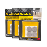 SCOTCH ROUND FELT PADS, SP805-NA, 3/4 IN, BEIGE, 16/P