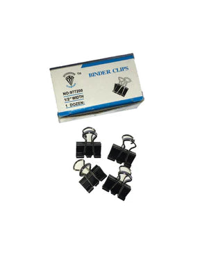 BINDER CLIPS - 12 IN PACK