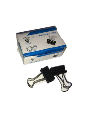 BINDER CLIPS - 12 IN PACK
