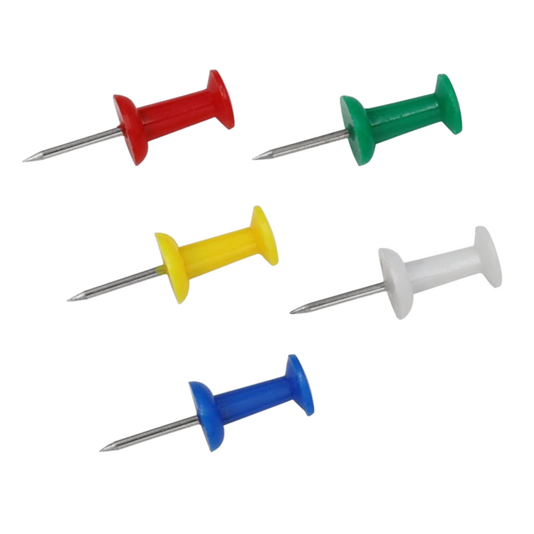 COLOR DRAWING PIN BOX - QTY 50